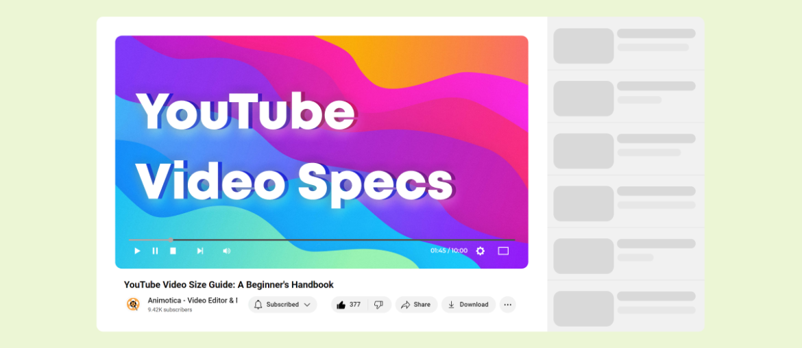 YouTube Video Size Guide: A Beginner's Handbook