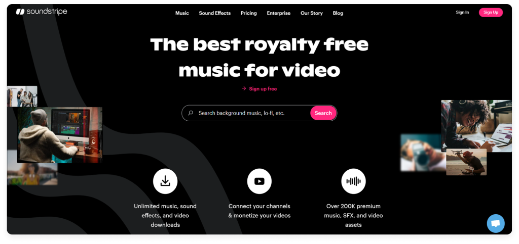 Soundstripe is one of the best royalty-free music websites