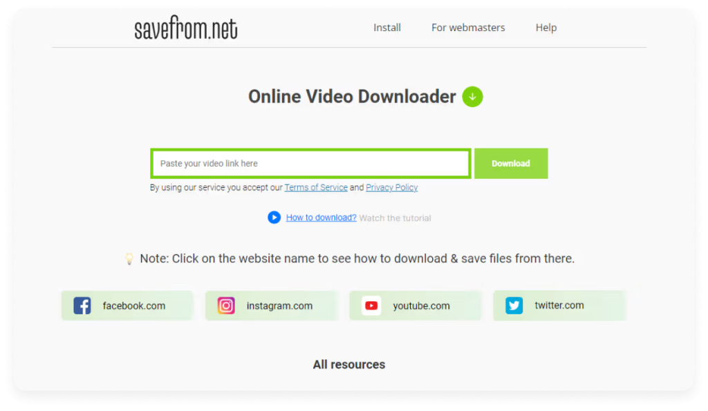 Savefrom.net is one of the best YouTube video downloaders