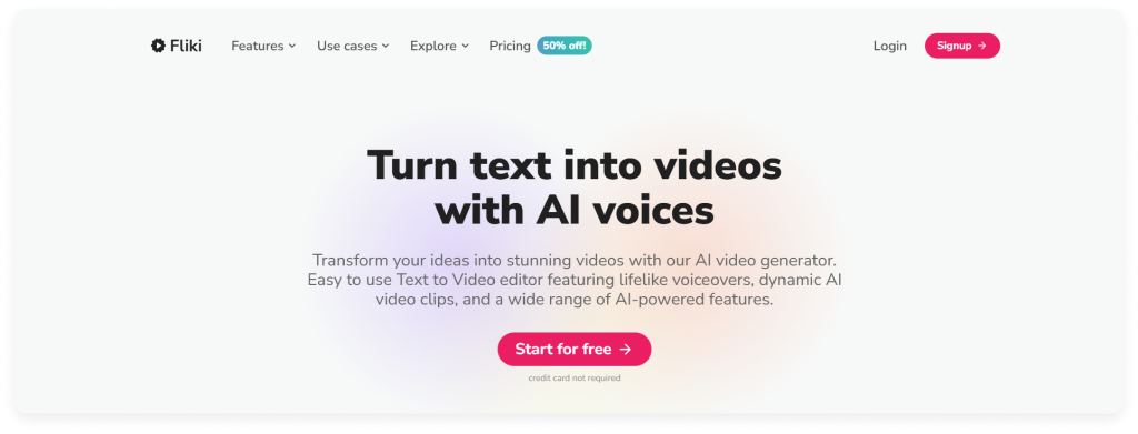 Fliki is one of the best video generators that use AI in 2025