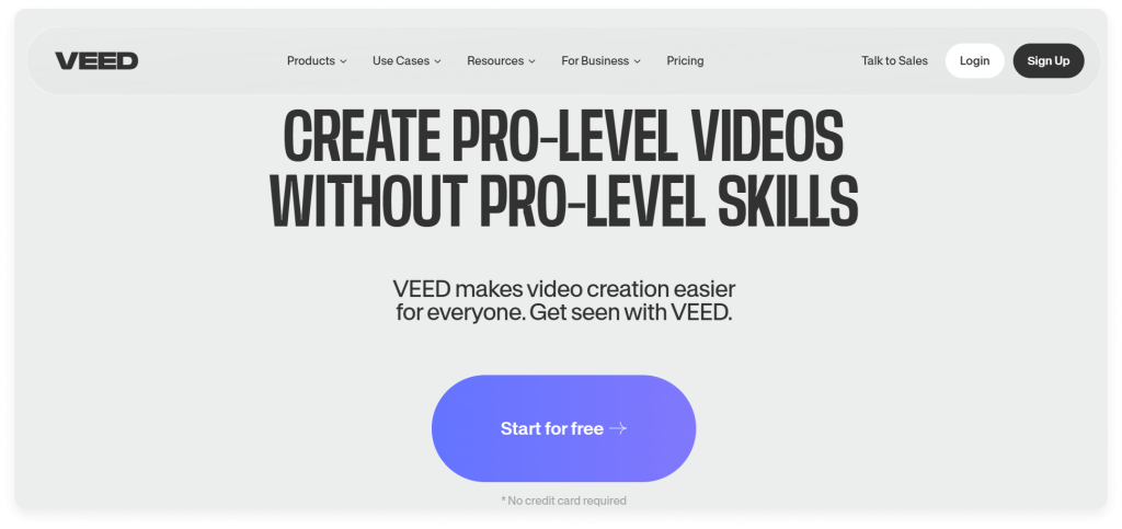 VEED is one of the best AI video generators in 2025