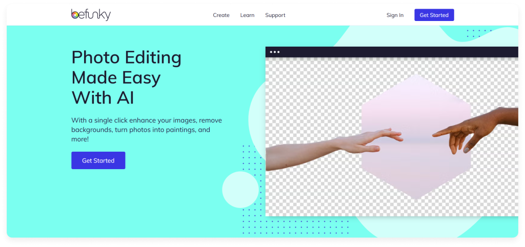 BeFunky is one of the best AI photo editors