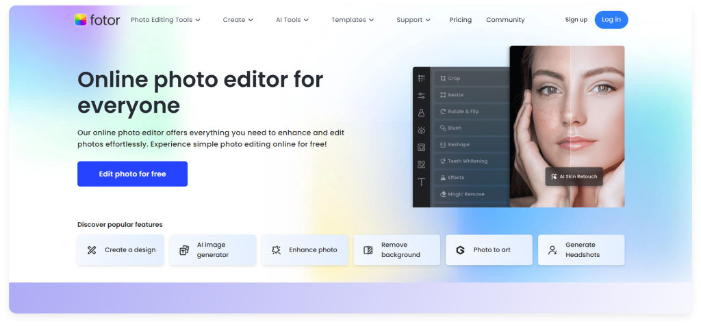 Fotor is one of the best AI tools for creative professionals