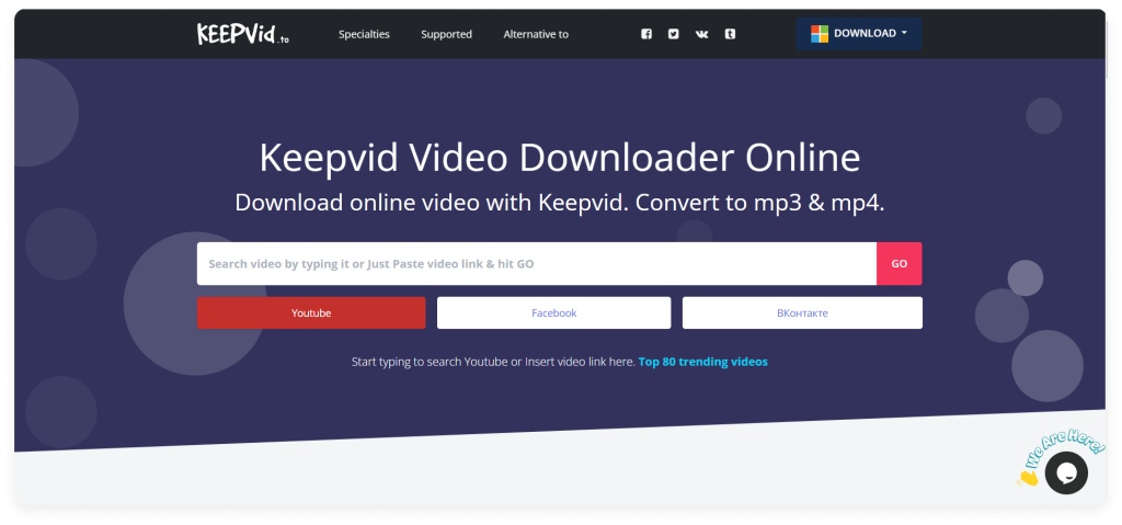 Keepvid is one on the best tools to convert YouTube videos to MP3