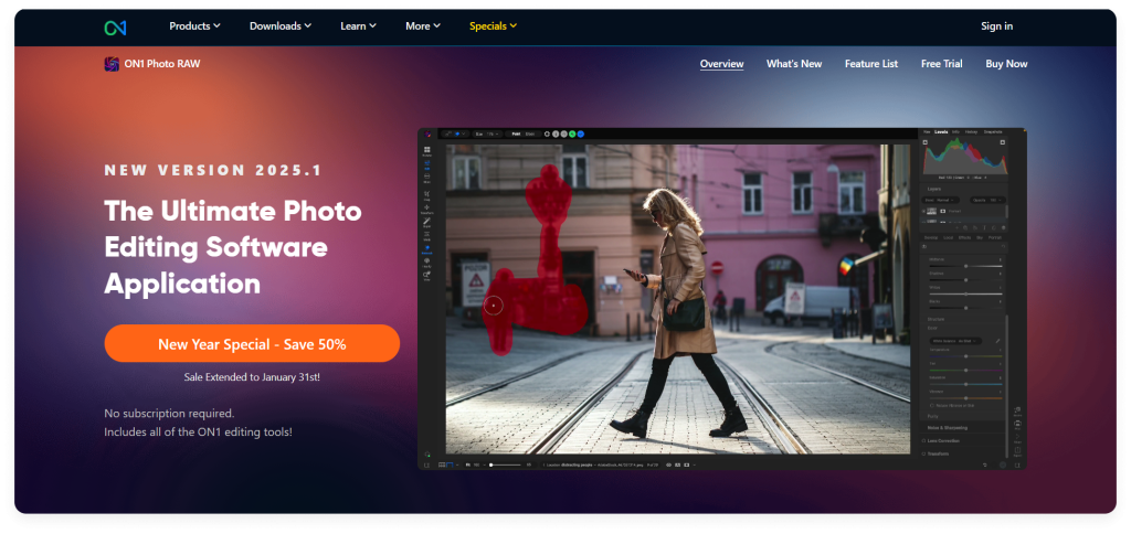 ON1 Photo Raw is one of the best AI photo editors